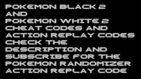 Region USNorth America Class Event Pokemon Codes. . Action replay pokemon black 2 codes